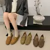 Mocasines Antideslizantes Mocasines Retro para Mujer Novedad Otoño 2025 Mocasines con Hebilla Plana Versátiles Slip-on