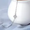 Pulsera Redonda de Circonita para Mujer, Estilo Coreano Simple, Incrustada de Diamantes, Versátil, Estilo Ins, Única, Moderna, Joyería Fresca y Simple
