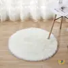 Tapete Cruzado de Lã Sintética Peluda, Tapete Anti-Frio para Pés de Sala de Estar, Tapete Decorativo Antiderrapante, Uso Doméstico, Dropshipping