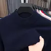Suéter anti-pilling masculino de alta qualidade para comércio exterior transfronteiriço, nova camisa base de malha de cor sólida com gola alta e mangas compridas para outono e inverno