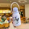 Botella de agua térmica infantil Sanrio, gran capacidad, diseñada para uso escolar, vaso con popote portátil, perfecto como regalo para niñas y estudiantes de primaria