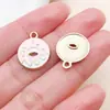 Aleación de Zinc Colgante Rosa Gotas de Aceite Llavero DIY Hecho a Mano Accesorios para Pendientes Materiales de Colgantes de Dibujos Animados Lindos