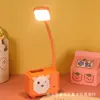 Nuevo portalápices de almacenamiento de dibujos animados lámpara de escritorio lámpara de noche para dormitorio estudiantil habitación luz nocturna LED de carga linda