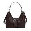 Bolso de moda estilo cinturón 2026, nuevo y elegante bolso de mano para mujer 2026 color liso versión coreana, bolso de hombro, bolso de axila