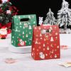 Bolsa de papel navideña de mano, bolsa para empaquetar galletas de turrón, bolsa para hornear hecha a mano, bolsa para empaquetar leche crujiente de copos de nieve y dátiles