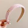 Diadema de Esponja de Color Café con Leche de Gama Alta para Mujer, Diadema de Parte Superior Alta, Nuevo Estilo Otoño e Invierno 2026, Accesorio para el Cabello de Uso Diario