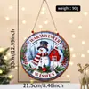 Decoração de Natal Transfronteiriça Placas de Madeira Penduradas Série Criativa de Bonecos de Neve de Natal Placas Penduradas Placas Redondas Placas de Porta de Madeira