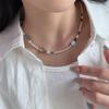 Nuevo Collar de Cuentas de Mariposa de Estilo Chino Retro Moda Elegante Combinable Color Cadena de Clavícula de Lujo Ligero de Alta Gama para Mujer