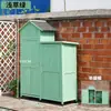 Gabinete de Almacenamiento para Exteriores, Gabinete de Limpieza de Madera Maciza, Gabinete de Herramientas, Cobertizo para Herramientas de Jardín a Prueba de Lluvia y Sol, Caja de Utilidad para Jardinería, Gabinete de Almacenamiento
