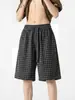 Shorts de cuadros para hombre y mujer, estilo fino de verano, pantalones geniales retro americano de leñador, shorts holgados casuales hasta la rodilla, modernos