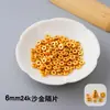 Cuentas Espaciadoras de Oro de 24K Alta Retención de Color Hechas a Mano Accesorios para Joyería DIY Cuentas Espaciadoras para Collar Pulsera Materiales Directo del Fabricante