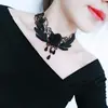 Estilo oscuro Lolita Gótico collar para mujer cadena de clavícula de rosa vintage gargantilla collar