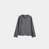 Nueva chaqueta cárdigan versátil simple casual de otoño para mujer, abrigo superior FSY60984