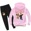 Ropa Infantil Transfronteriza Roblox Sudadera con Capucha para Niños Talla Mediana y Grande + Conjunto de Pantalón Jogger y Sudadera Amazon Kids