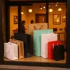 Bolsas de Papel Kraft Personalizadas, Bolsas de Empaque, Bolsas de Regalo para Tiendas de Ropa, Bolsas de Compras, Bolsas Tote, Bolsas de Papel Transfronterizas Hechas a Medida