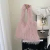 Bolso Hobo Estilo Coreano Otoño e Invierno Gran Capacidad de Felpa para Mujer 2025 Nuevo Elegante Bolso de Hombro con Borlas Bolso Peludo