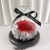 Flor Eterna Produto Acabado Atacado Rosa Mãe Amante Presente de Natal Pequeno Amor Cobertura de Vidro Flor Eterna