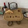 Mochila Bolso Gatito Tostada de Caramelo Linda Transfronteriza para Mujer 2025 Nueva Moda Tendencia Dibujos Animados Bolso de Hombro Cruzado