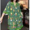 Direto da Fábrica Verão Novidades Manga Curta Algodão Nuvem Desenho Animado Pijama Roupa de Casa Pode Ser Usado Fora Fofo Gola Pequena Conjunto
