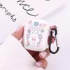 Funda protectora para Airpods 1/2 generación de oso para auriculares Apple Pro3 generación, carcasa transparente flexible con pegamento, linda carcasa de TPU.
