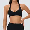 Top Esportivo Cropped Cruzado da Amazon para Mulheres, com Bojo Removível, Roupa Íntima Justa para Yoga, Sutiã Fitness para Pilates