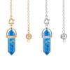 Gran oferta de AliExpress: péndulo de meditación de cristal natural con columna hexagonal de doble punta, piedra energética colorida, joyería al por mayor