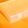 Caja vacía grande de 15 rejillas, caja de plástico transparente para almacenar herramientas, accesorios y artículos de pesca con cuentas, caja rectangular vacía.