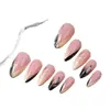 Bestseller transfronterizo: uñas postizas simples y favorecedoras en forma de almendra para mujer, piezas de arte para uñas postizas de alta gama, productos de arte para uñas terminados al por mayor