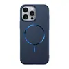 Funda Magnética Metálica Ultra Fina para Teléfono Círculo Delgado Adecuada para Apple 16Promax Color Puro 15 Moderna 11/12/13