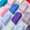 Calcetines Pantufla de Felpa Suave para Mujer Amazon Calcetines para Dormir en Casa Calcetines de Forro Polar Coral Calcetines de Color Caramelo de Media Pantorrilla Transfronterizo