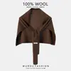 Chal Grande de Punto en Forma de T 100% Lana Australiana para Mujer en Otoño e Invierno, Bufanda Cálida para el Cuello con Bufanda de Alta Gama