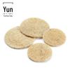 Tapete de panela de bucha natural feito à mão estilo japonês tapete de panela porta-copos porta-panela tapete de chá conjunto de chá kung fu cerimônia do chá sobressalente