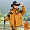 Jaqueta Masculina 3 em 1 Destacável para Uso Externo, Nova Roupa de Outono 2026 Primavera e Outono, Roupa de Trabalho Grande para Meninos