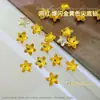 Decoraciones de Uñas de Arte de Uñas Doradas Amarillas de Lujo con Parte Trasera Puntiaguda, Brillantes Caramelos de Hielo, Huevo de Paloma, Mariposa, Corazón, Forma Irregular, Pedrería para Uñas