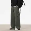 Pantalones de trabajo estilo americano para hombre, pantalones casuales de otoño, pantalones rectos holgados para adolescentes, nuevo modelo 2026 pantalones de pierna ancha para hombre