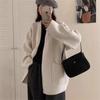 Nuevo Cárdigan de Punto para Mujer Otoño e Invierno 2025, Estilo Coreano, Sin Botones, Holgado, Suave, Ceroso, de Alta Gama, Chaqueta Suéter Versátil