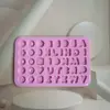 Molde de Silicone com Letras para Chocolate, Pudim, Doces, Cozinha, Bolo, Biscoito, Resistente a Altas Temperaturas