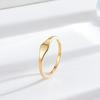 Anel Simples Estilo Coreano Gossing Plano Aço Titânio Feminino Irregular Design Nicho High-end Luxo Leve Celebridade da Internet Anel Ins
