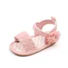 Zapatos de bebé 0-1 años niña sandalias tejidas de flor pequeña zapatos para niños pequeños babyshoes BSK3224