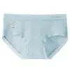 Roupa íntima feminina de algodão puro, fofa, cor creme, novo estilo 2025, sem costura, respirável, cintura média, confortável, cobre o quadril, shorts triângulo para meninas