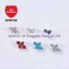 Jiang Ti F136 Brinco de trevo de quatro folhas de titânio com incrustações de diamantes Lábio Unha Cross-border G23 Liga de titânio Joia de perfuração humana Unha de osso de orelha
