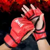 Guantes de Medio Dedo para Lucha Libre, Entrenamiento de Artes Marciales, Golpeo de Saco de Arena, Taekwondo, Muay Thai, Sanda, Guantes de Medio Dedo