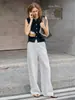 LiquidaciónChaleco de Punto Simple sin Mangas para Mujer, Camiseta sin Mangas Texturizada de Verano, Chaleco Cardigan Corto