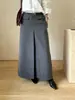 8644 Suyu Shisanxing diseño de alma falda plisada de cintura alta con cinturón, otoño commuting casual versátil falda larga