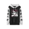 Amazon Anime Demon Slayer Ghost Blade Estampado Sudadera con Capucha Color Contraste Pareja Sudadera Suelta