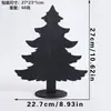 Adorno de Soporte de Escritorio para Árbol de Navidad, Madera Natural Hueca, Manualidad de Decoración para el Hogar Simple al por Mayor
