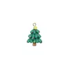 Nuevas Decoraciones Navideñas DIY de Resina con Colgantes Brillantes de Series Roja y Verde, Llaveros y Materiales de Accesorios