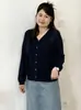 Chaqueta fina de color liso versátil para mujer talla grande, top casual, cárdigan de punto holgado para otoño 2026 para mujer talla grande