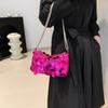 Bolsa de Jantar com Lantejoulas Estilo Coreano Feminina 2024 Verão Nova Fashionável Elegante Casual Pequena Quadrada Bolsa de Ombro/Axila