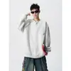 Nueva chaqueta de calle estilo americano con cremallera, diseño ve, estilo 2026, sudadera de cuello redondo para hombres y adolescentes, disponible en varias tallas